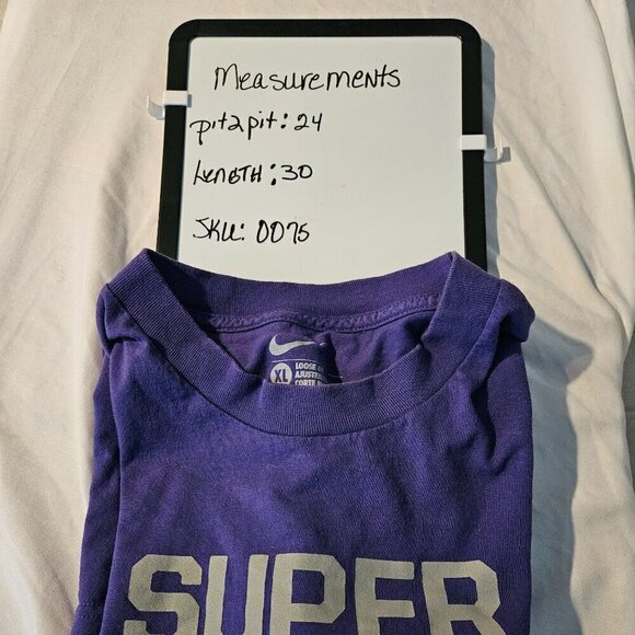 Nike Men's Purple T-shirt Super Sub Loose Fit XL - Picture 5 of 5